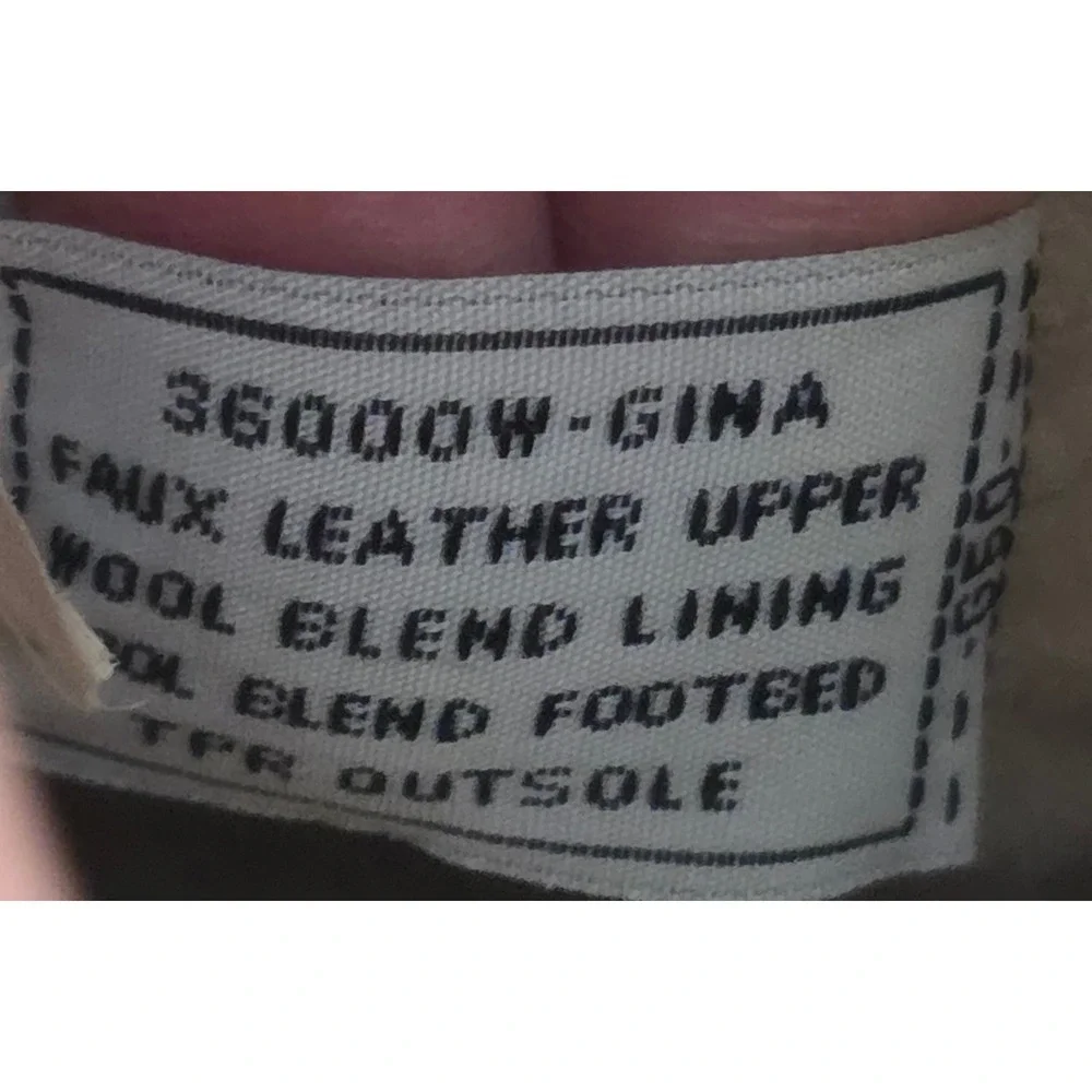 Pawz Gina Snow Boots Women Size 9 Tan Black Faux Leather Wool Blend Sherpa Lined